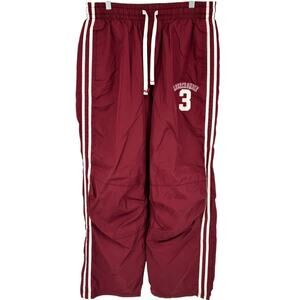 Vintage y2k Abercrombie & Fitch Men's Red White Track Sweatpants Wide Leg Baggy